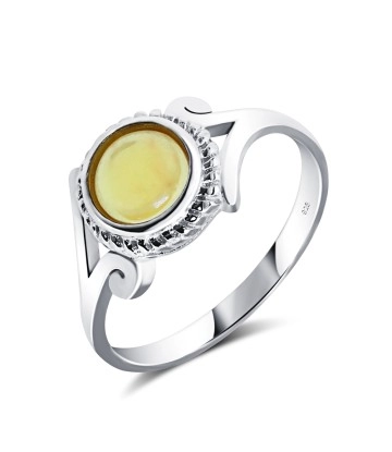Amber Silver Rings NSR-2048B